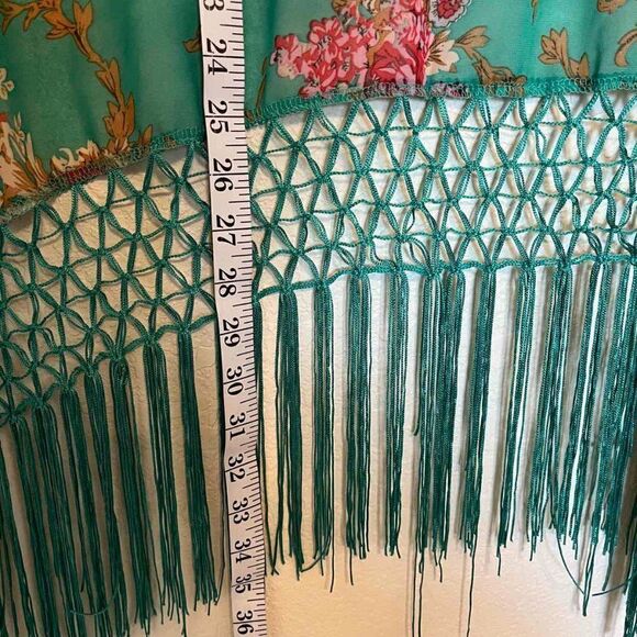 Beach Cover up Women Kimono Cardigan Vintage Floral Print - Picture 8 of 10